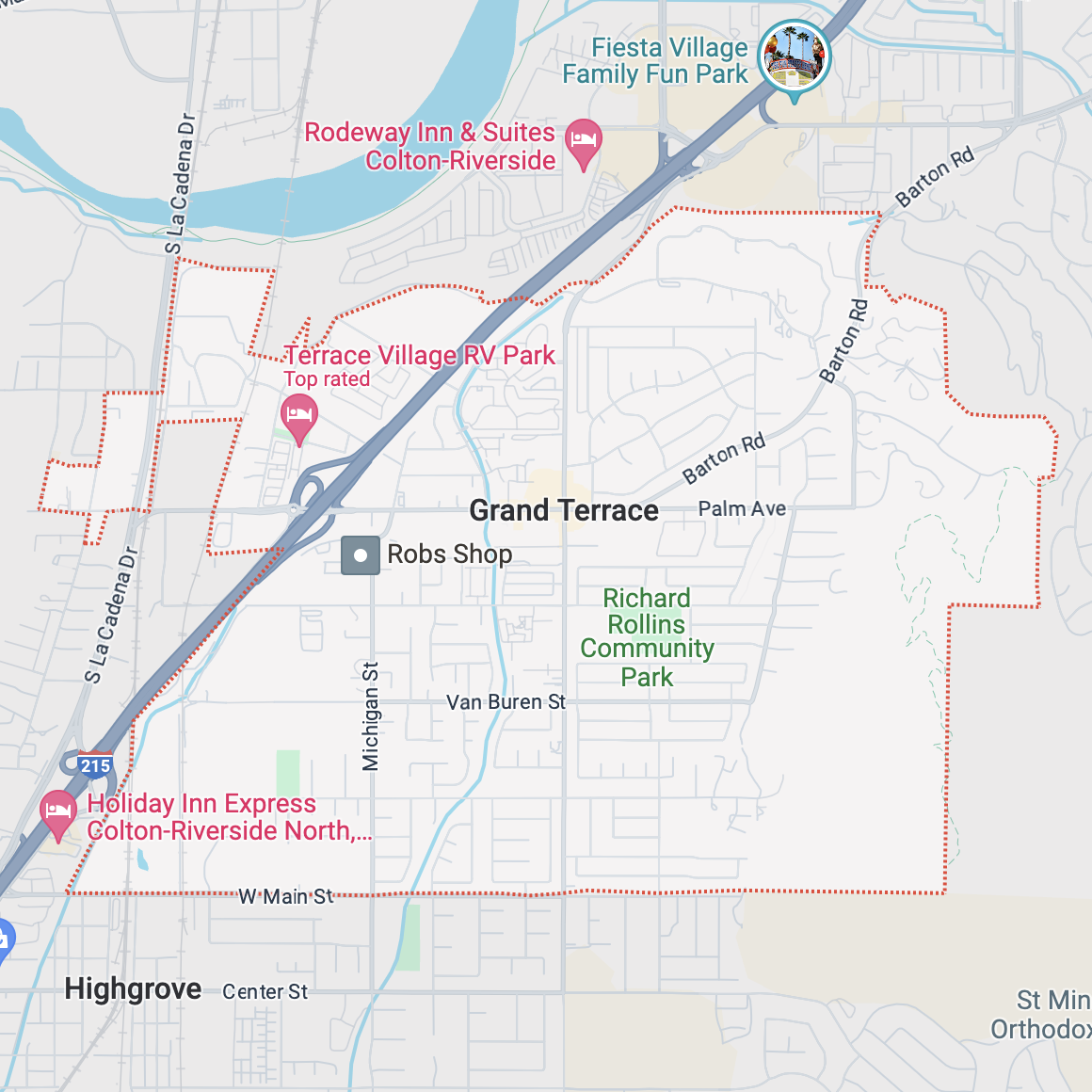 Grand Terrace City Map